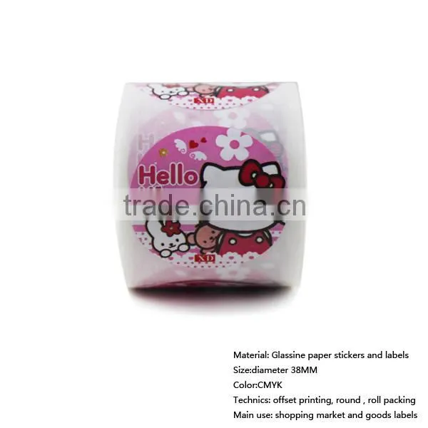hello kitty cat roll sticker