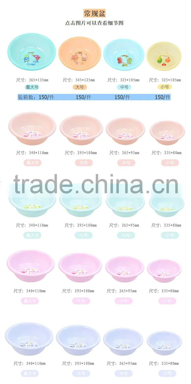 red round pp multifunctional portable big plastic basin wholesale