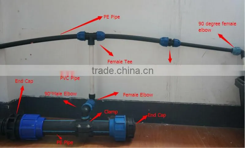 PP hose pipe saddle clamp
