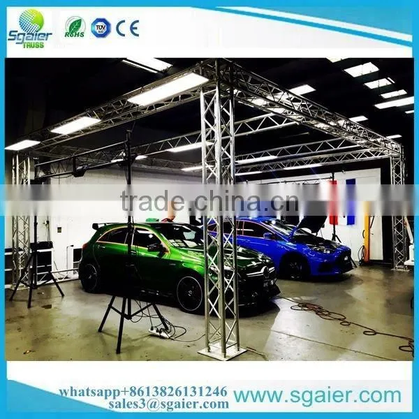 Indoor led aluminum trade show lighting stage trusses for car show