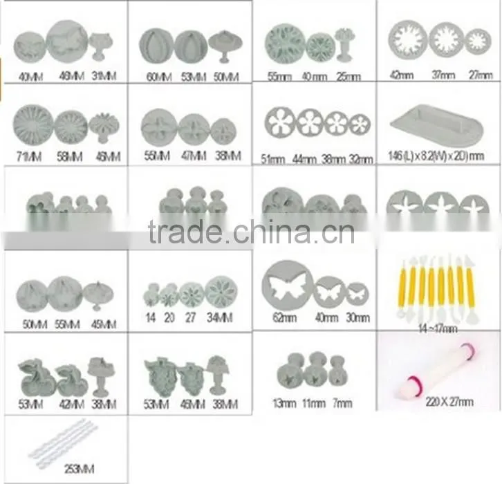 68 piece Fondant Cakes Baking Embossing Decorating Plunger Tools Set