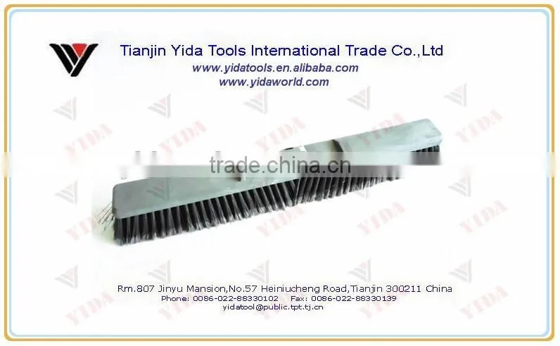 outdoor wooden push broom