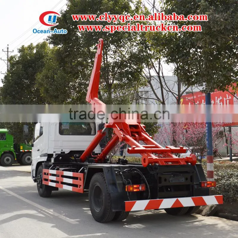Dongfeng kingrun 10m3 hydraulic lifter garbage truck for sale
