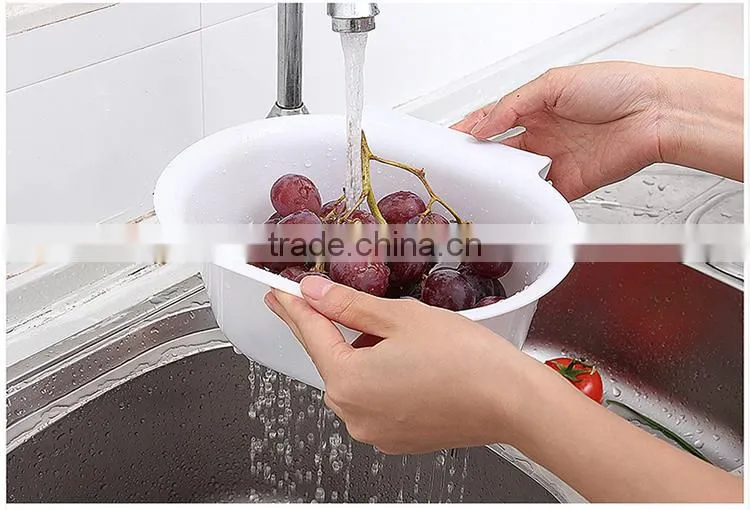 Suspensible draining sink vegetable and fruit basket --blue
