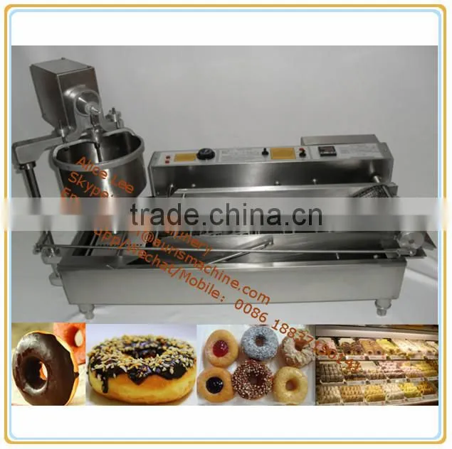 2015 new design new model donut making machine with fryer