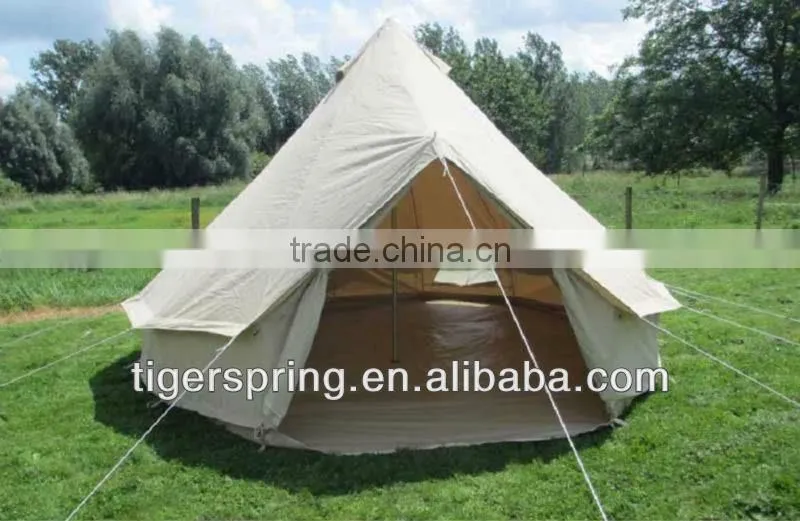 Diameter 4M Waterproof Cotton Canvas Sibley Tent for 2 Persons Bell Tent