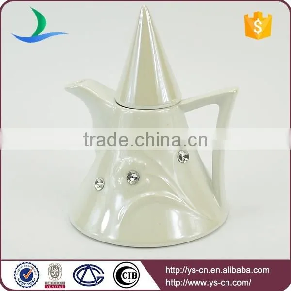 White ceramic tea and coffee set with simple design
