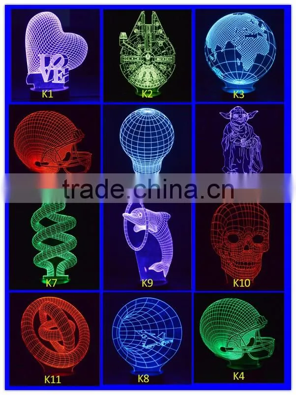 led desk lamp 3d lamp led night light