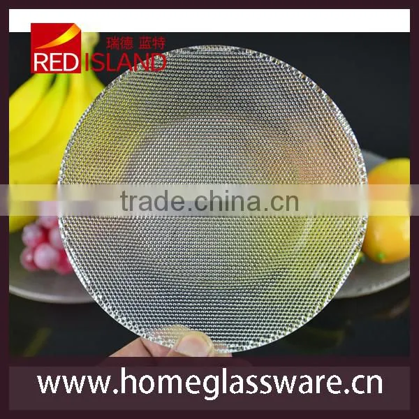 6" to 10" new engraving glass salad plate fruit plate