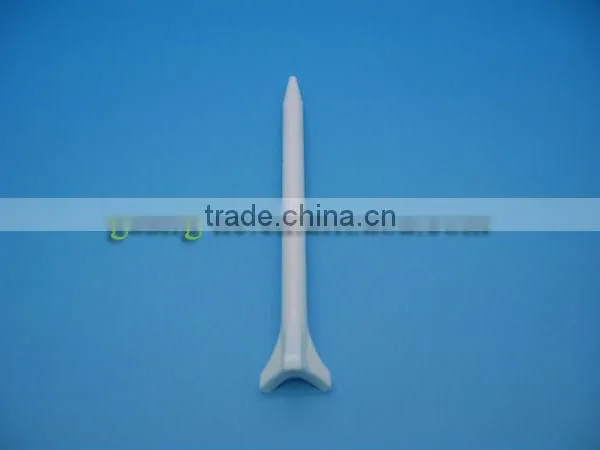 PLA white Golf Tee of biobased polylactide material --100% biodegradable compost eco-friendly non-pollution