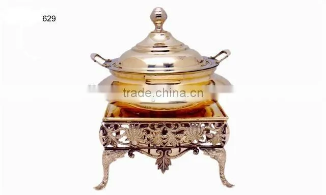 food warmer chaffing dish/Indian brass chafing dish/copper chafing dish
