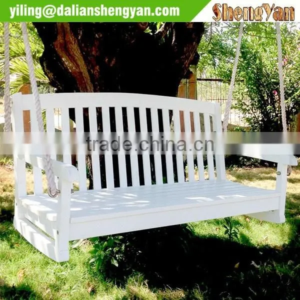 Wooden garden swing chair for adults