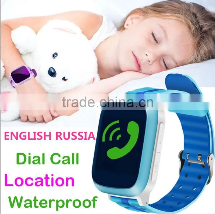 Waterproof Smart GPS Watch For Kids with Russian and English Language