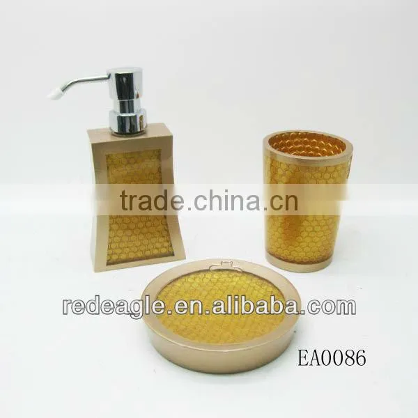 Complete bath sets products novel resign home decoration 2016 hot sale products