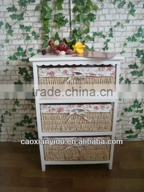 European minimalist garden rattan storage cabinets lockers small white wooden storage cabinet wicker drawers