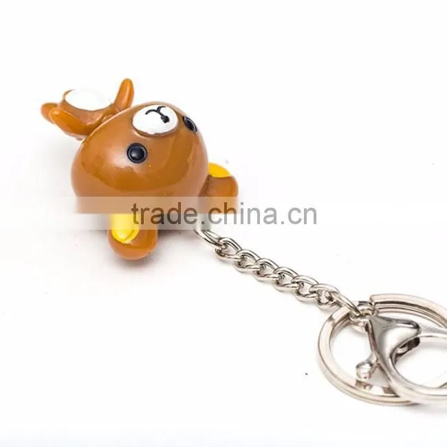 Cartoon bear shape dolls accessories promotional key holder