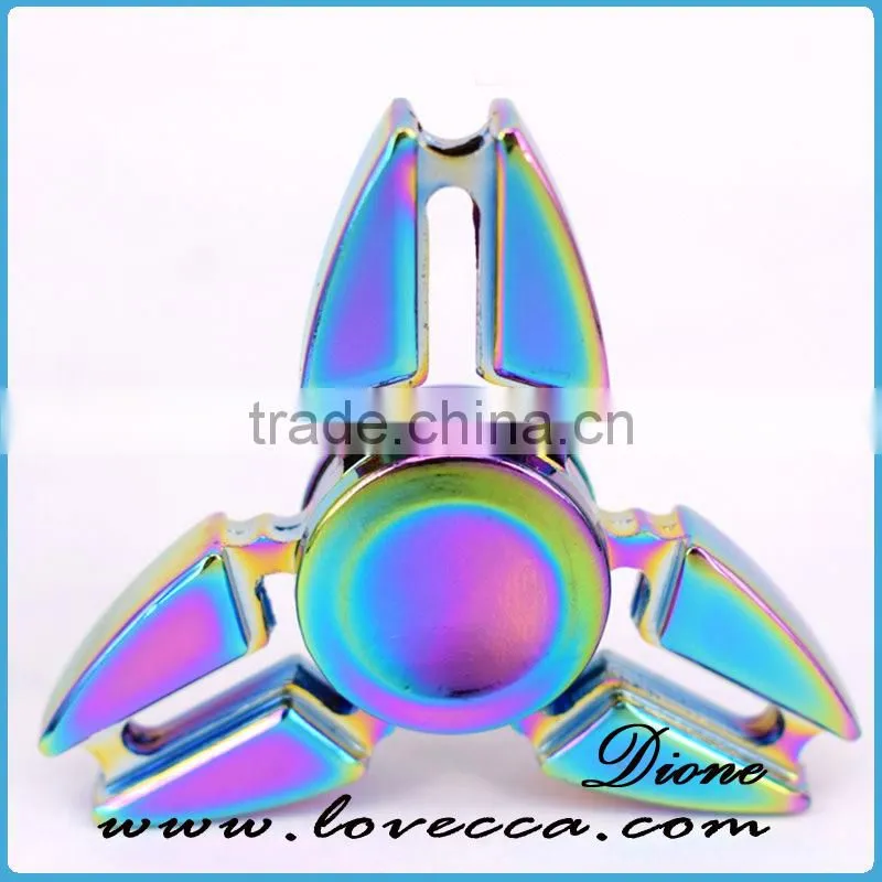 Factory wholesale fidget spinner alloy rainbow , fidget spinner target toy