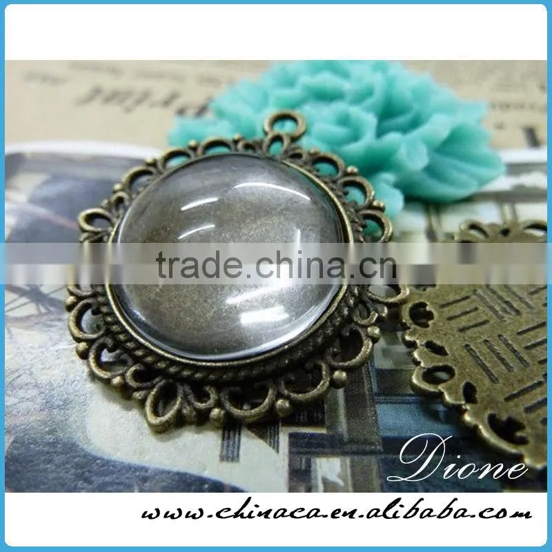 30*40mm Oval metal setting for oval glass cabochon