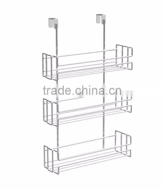 Small Cabinet Door Mount 3-Shelf Spice Rack