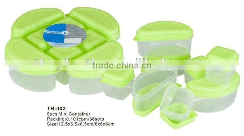 plastic food storage box,4 pcs mini container,food container set
