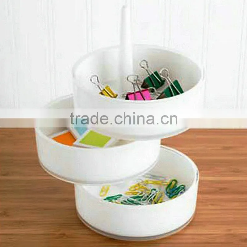 3 tiers acrylic cosmetic storage dishes