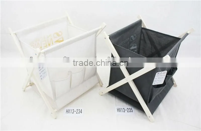 High Quality Grey X Wood Folding Magazine Rack