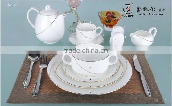14PCS bone china flower surface ceramic dinnerware tableware set