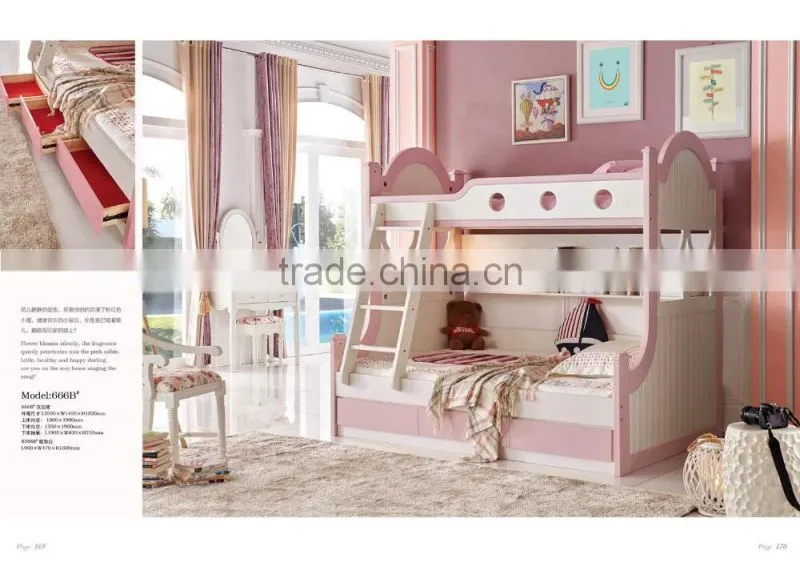 MJ666A# kids furniture modern wood children bedroom set