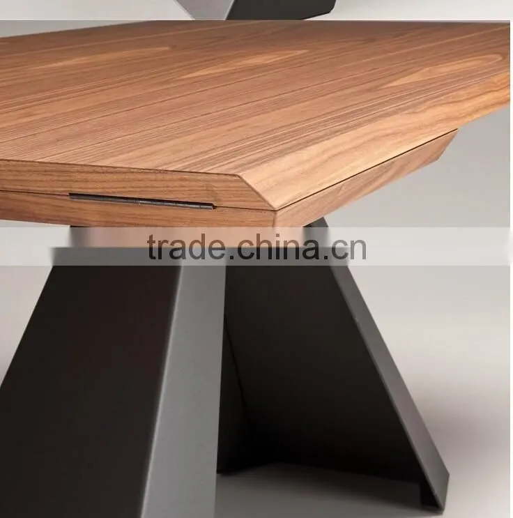 Momoda luxury Italy modern furniture 1PC customized 8-12 chairs extending dining table Dubai middle east dining room furniture