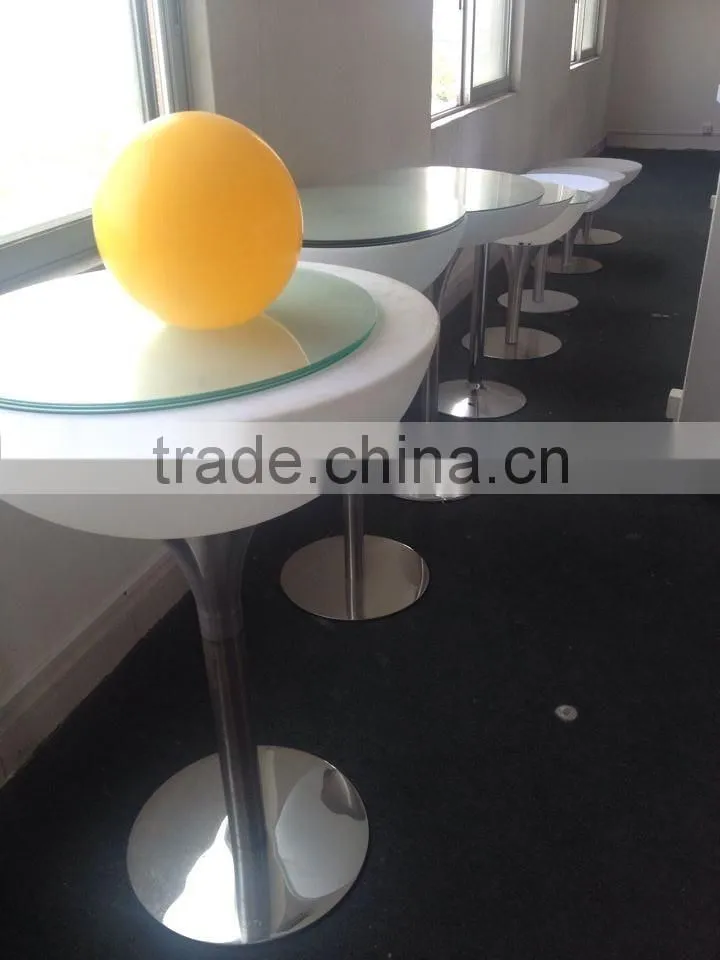 LED high top cocktail table for events and led illuminated cocktail table