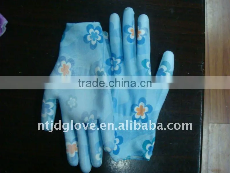 13G IMPRINT GARDEN PU GLOVE ( PALM COATED)