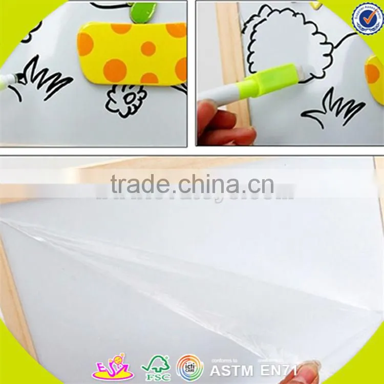 Wholesale multifunction magnetic wooden easel blackboard top quality wooden blackboard wooden double sides blackboard W12B060