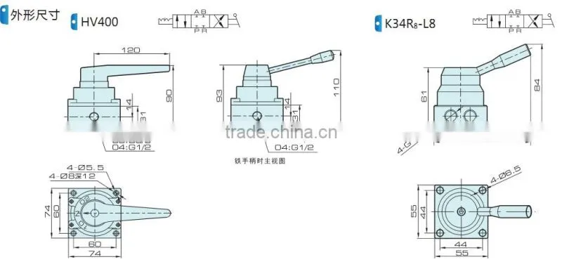 HV.K series Lever hydraulic valve with high quality