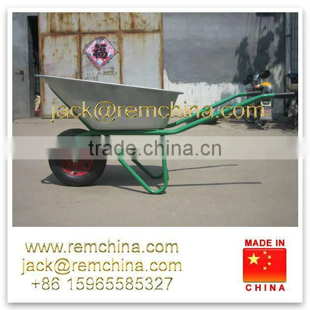 Rem WB6404 galvanized deep tray wheelbarrow for russia type gardening work use