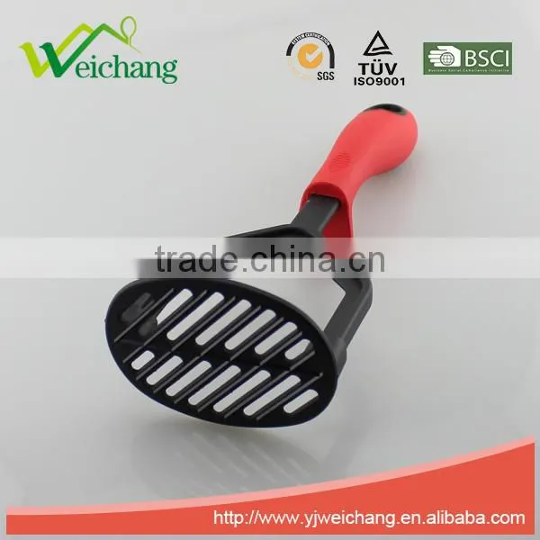 WCJ321D Premium Nylon utensils POTATO MASHER Cooking Utensil Gadgets Set with Storage Stand (Multi-color)