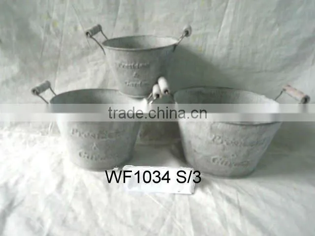 tin metal garden flower planter pot WF1026