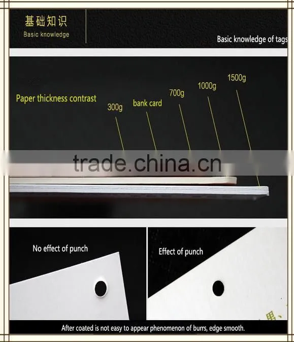 Factory price customized jeans paper hang tags from Qingdao