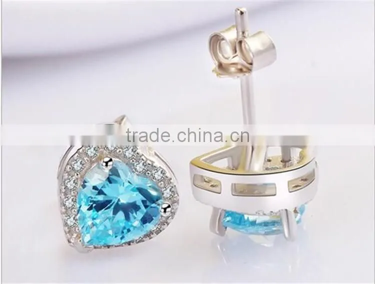 Wholesale Price 925 Sterling silver Natural amethyst earrings Fashion Jewelry Elegent earrings for women