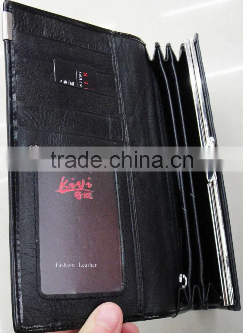Hot popular Lady stylish genuine leather croco wallet