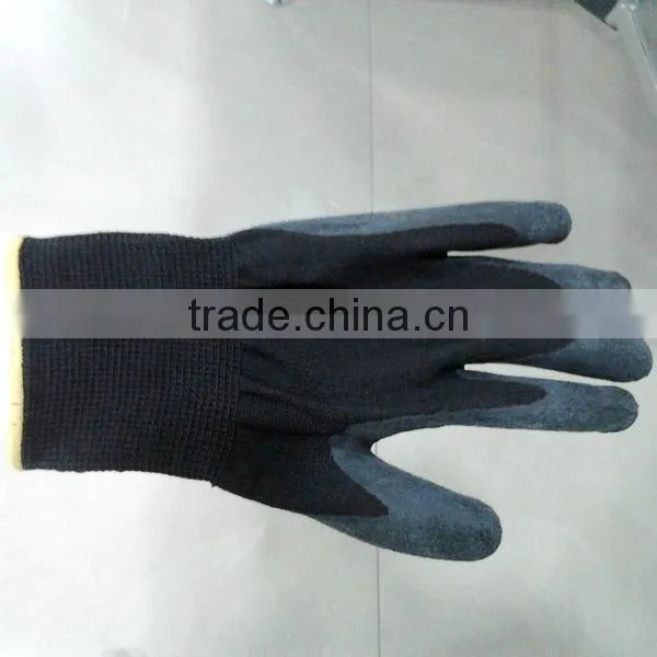 13 Guage black Nylon PU Coated Gloves