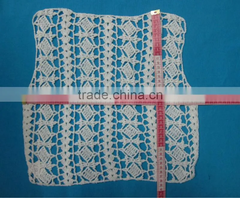 cotton crochet knitted square patch for kid clothes