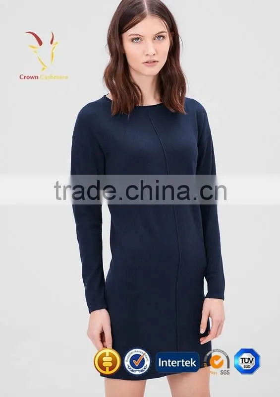 Latest Winter Wool 100 Cashmere Sweater Dress Women