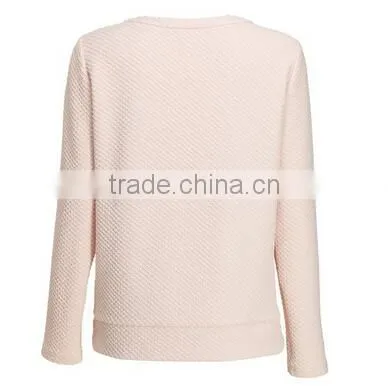 2014EUROPEAN FASHION CHIFFON LONG SLEEVE ROUND NECK T-SHIRT