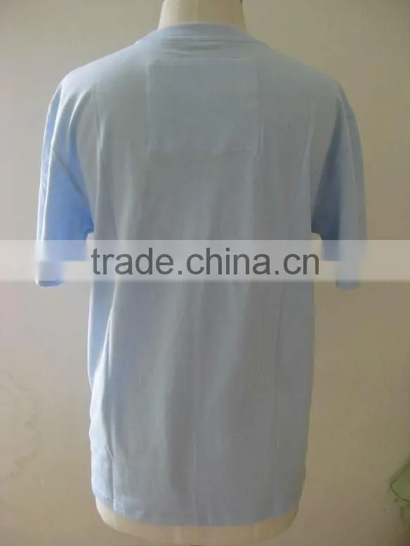 Mens brushed cotton emboridery roundeneck t-shirt FGC13