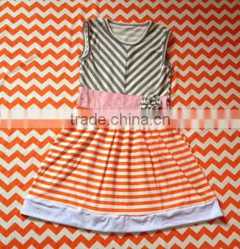 cheap kids clothes china Minnie Dress Pink Polka dots, White and Black with Applique cute custom boutique style cotton dress