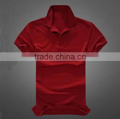 Solid color blank designer mens polo tshirts red