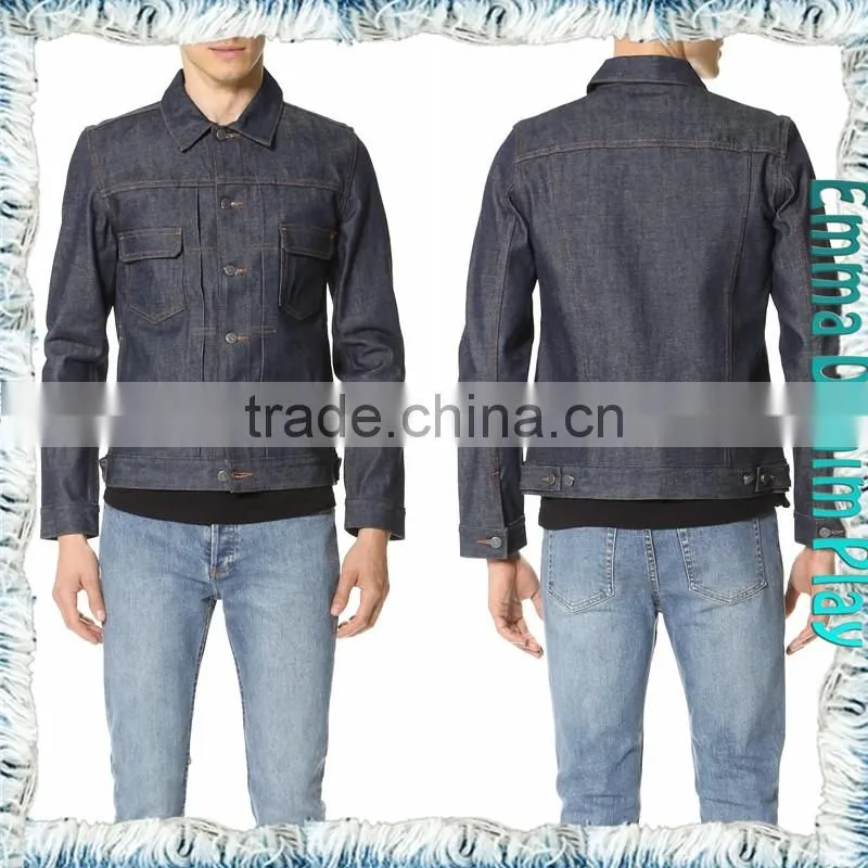 Fashion High Quality Men's Black Denim Jackets Outwear