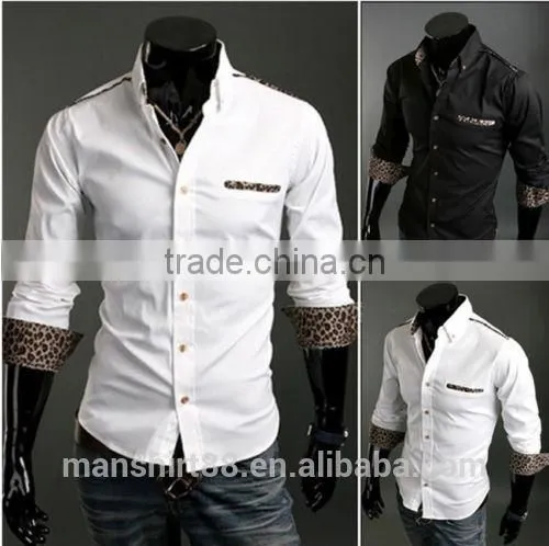 mens slim fit long sleeve organic cotton dress shirt