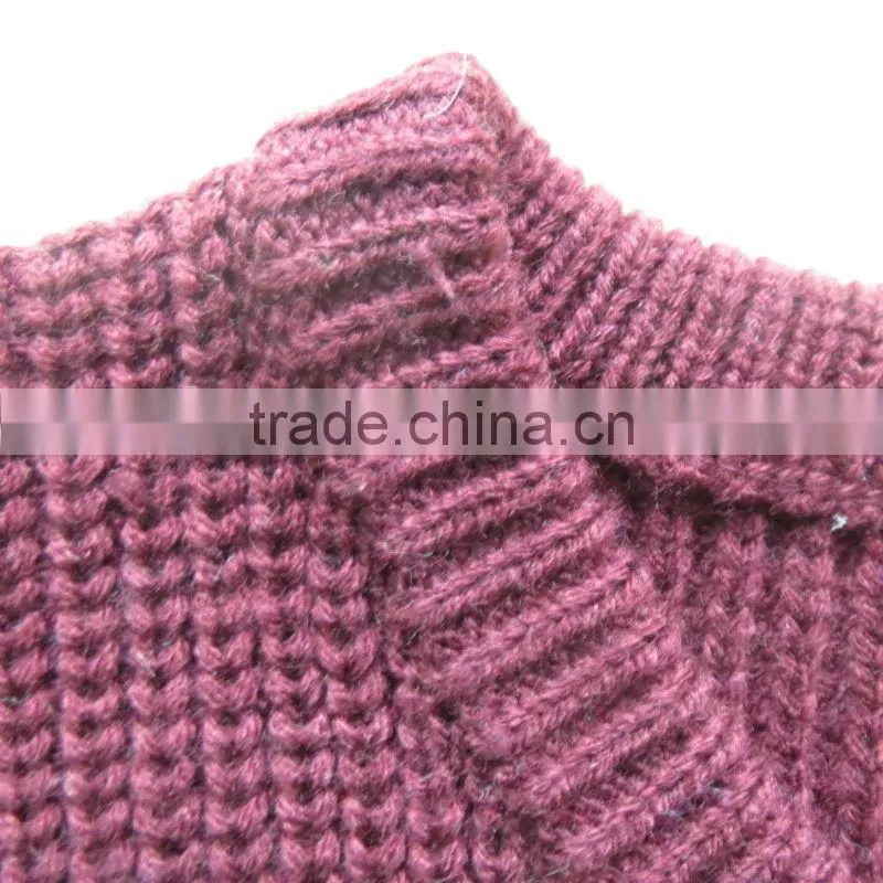Purple fancy oullover casual men knitted sweater men
