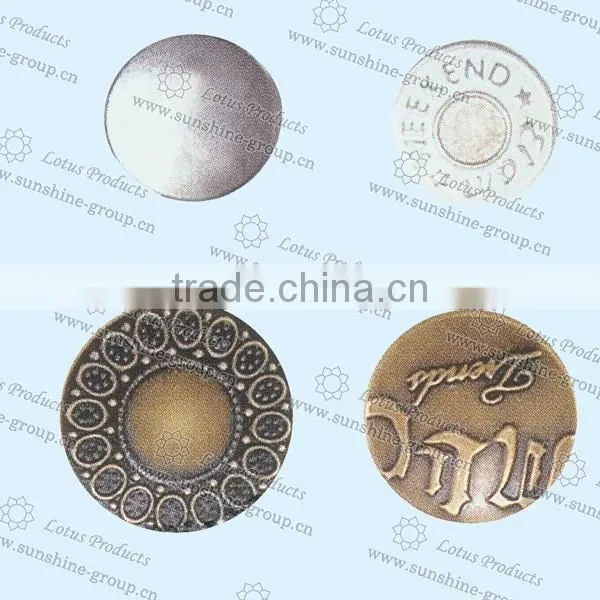 Customized Cheap Good Quality Alloy Garment Button Snap Button Metal Button